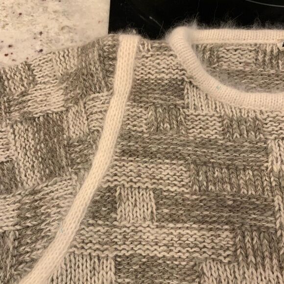 Vintage Le Caselline Wool Blend Mixed Knit Sweater sz L - Picture 3 of 6